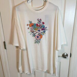Reebok Identity Good Vibes Chalk White T-Shirt Men's 2XL